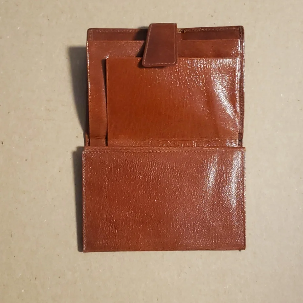 Vintage 80s Authentic French Leather Wallet Brand New Never Used